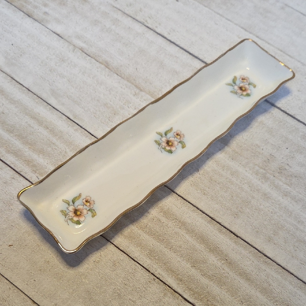 Vintage Connoisseur Fine Bone China England Olive Trinket Jewellery Dish